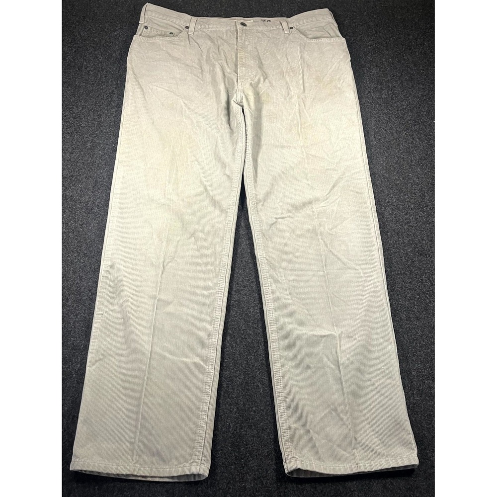 Mavi Y2K Pants Mens 38 Beige Corduroy Flat Front Mid Rise Straight Leg Casual
